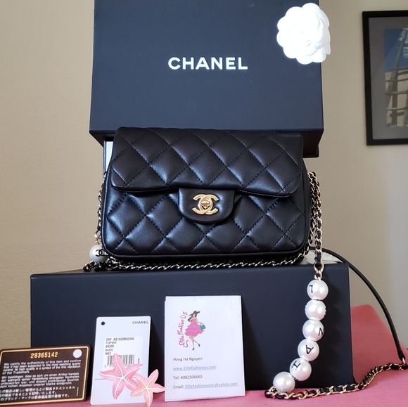 chanel pearl strap bag